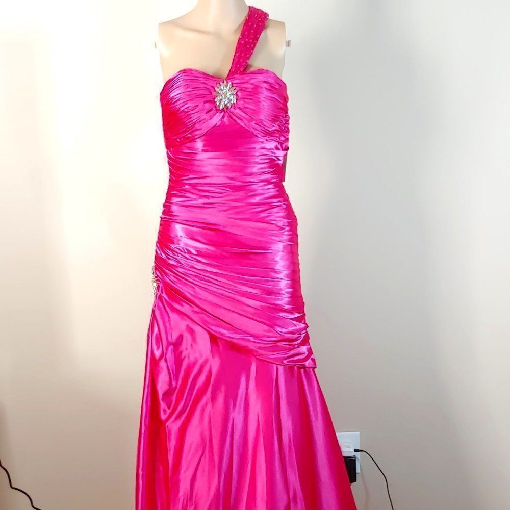 Christopher Henry One Shoulder Mermaid Long Gown